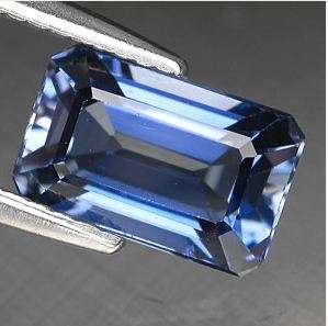 3.40 ct EMERALD CUT BLUE SAPPHIRE CEYLON  Gemstone