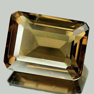 11.74 ct Octagon Natural Unheated Smokey Quartz Brazil  Gemstone