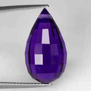 15.60ct CHATOYANCY PURPLE BRIOLETTE CUT AMETHYST  GEMSTONE