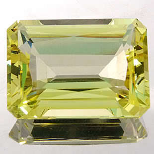 21.66 ct  BEAUTIFUL SPARKLING LEMON QUARTZ EMERALD CUT  Gemstone