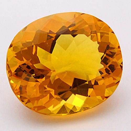 23.91 ct  BEAUTIFUL BURNT ORANGE CITRINE OVAL CUT GEMSTONE