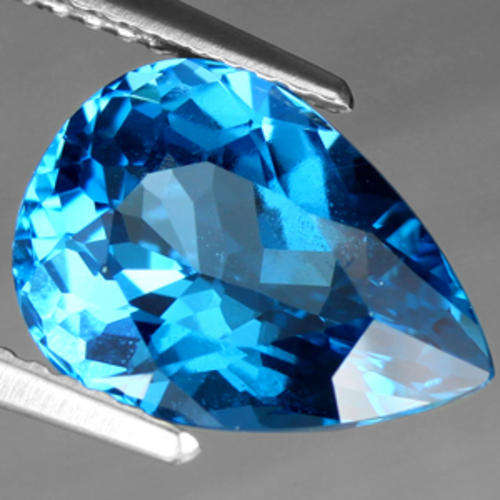 4.02 ct  DELIGHTFUL SWISS BLUE PEAR CUT TOPAZ BRAZIL Gemstone