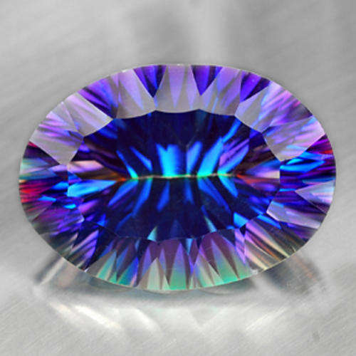 9.0 ct VVS  OVAL CONCAVE CUT   RAINBOW QUARTZ Gemstone