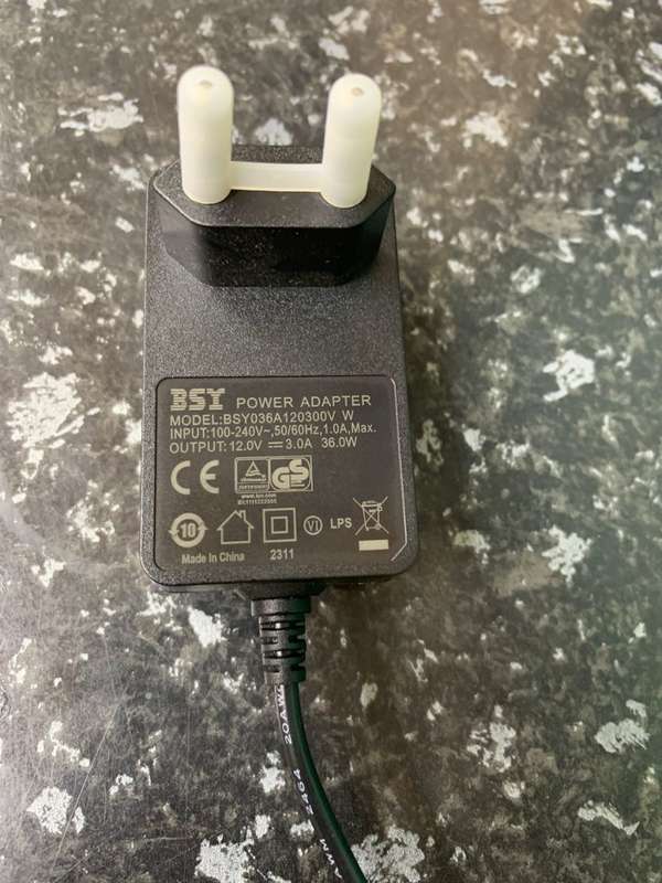 12V POWER SUPPLY 12V 36W 3AMP