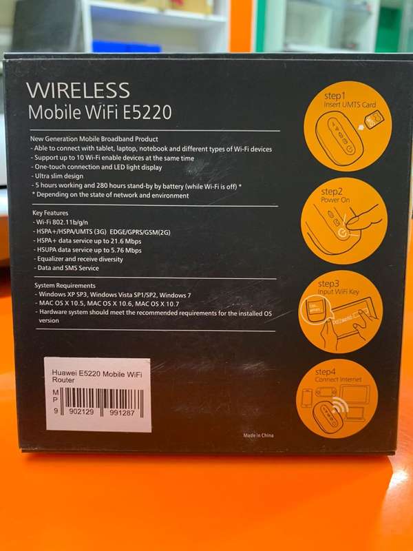 Huawei E5220 3G HSPA+ Mobile Broadband WiFi Hotspot Small Mobile Pocket Router