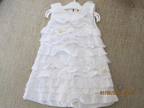Sparkling white,UK Designer Mayoral dress aged 12 months.Exc cond
