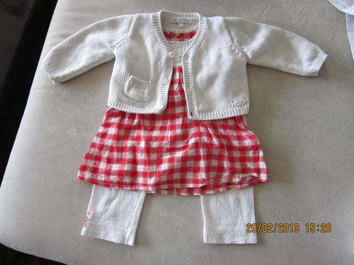 Trendy French Designer Jean Bourget 3 piece outfit.Size 6-9 months