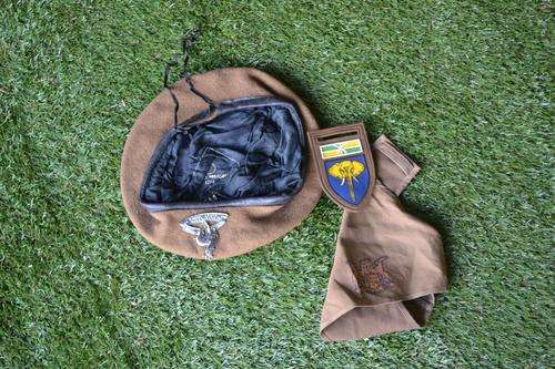 SA cadet beret and shoulder flash