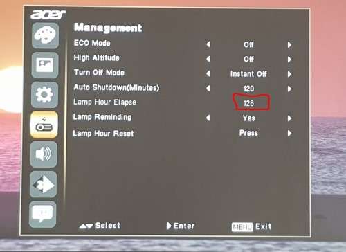 Acer X112 DLP 3D Ready full HD Projector for sale, nearly 5000 Hours lamp life left, almost new