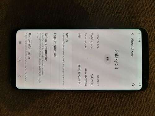 Samsung S8 SM-G950F 64GB Phone fore sale