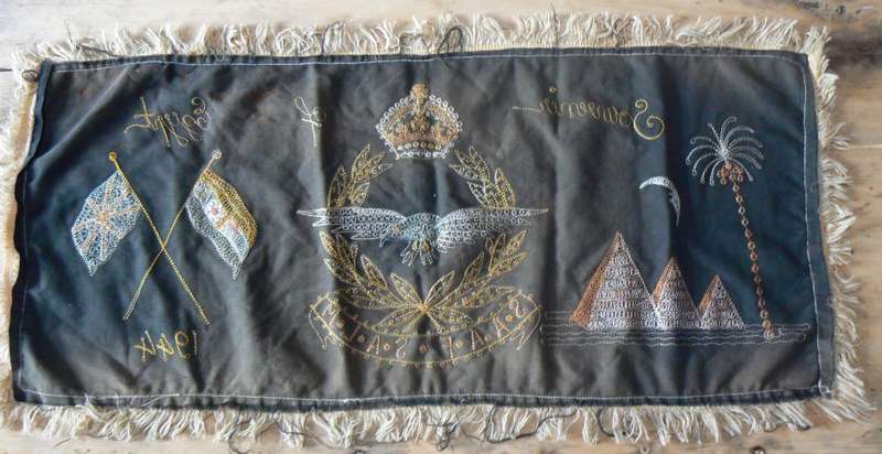 SAAF large souvenir of Egypt 1944 embroidered cloth
