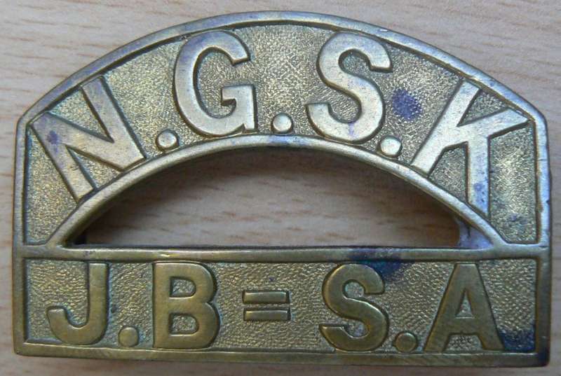 Nederduits Gereformeerde Sendingkerk Brigade (NGSB) title badge, rare