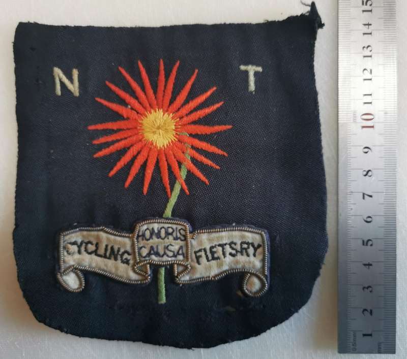 Vintage Northern Transvaal cycling fietsry blazer pocket embroidered cloth and bullion wire patch