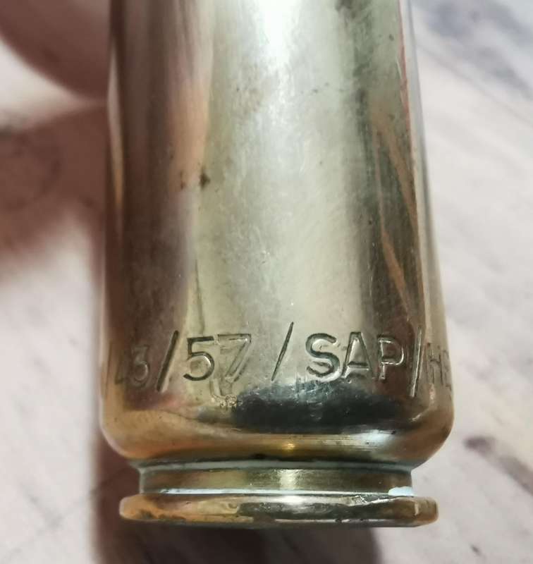 1955 British 20mm Oerlikon L70 anti-aircraft gun shell