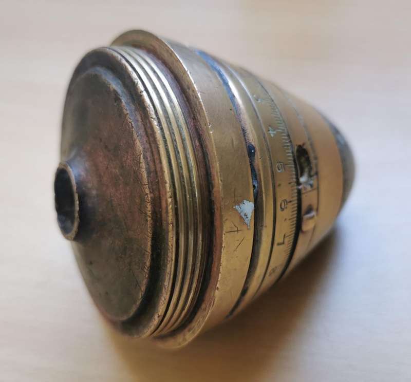 WW1 British 13 Pounder Mk4 75mm shrapnel projectile with #80 Time and Percussion fuze