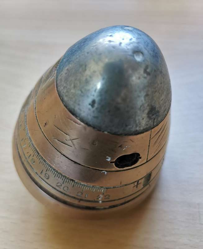 WW1 British 13 Pounder Mk4 75mm shrapnel projectile with #80 Time and Percussion fuze
