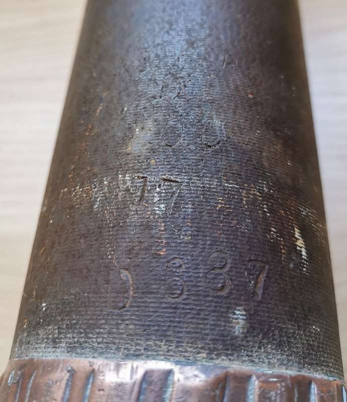 WW1 British 13 Pounder Mk4 75mm shrapnel projectile with #80 Time and Percussion fuze