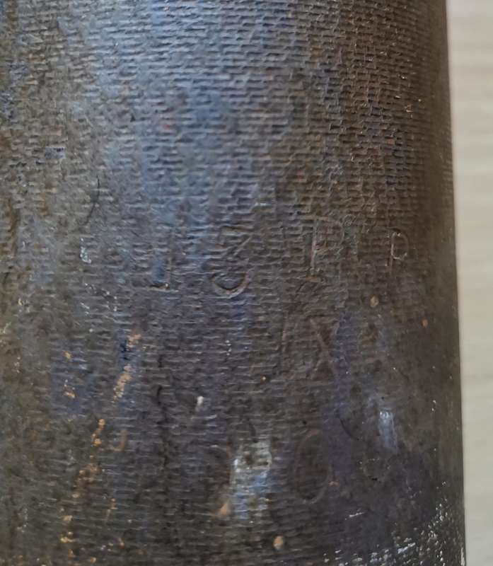 WW1 British 13 Pounder Mk4 75mm shrapnel projectile with #80 Time and Percussion fuze
