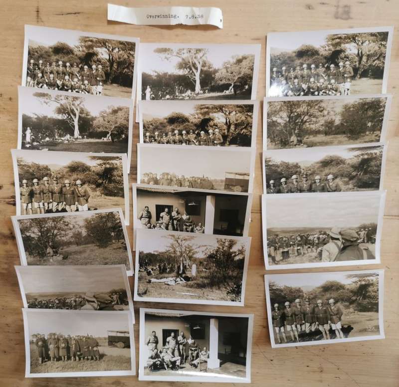 Lot of 48 original photos of Union Defence Forces in field under Brig.-Gen. George Brink late 1930s