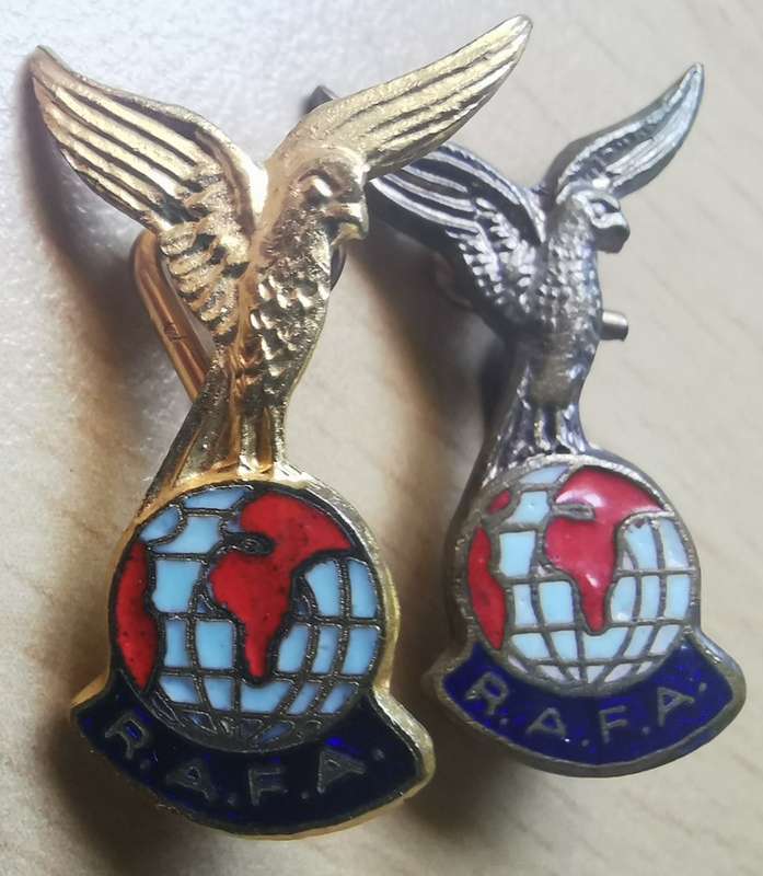 Vintage lot of 4 different enameled Royal Air Forces Association (RAFA) badges