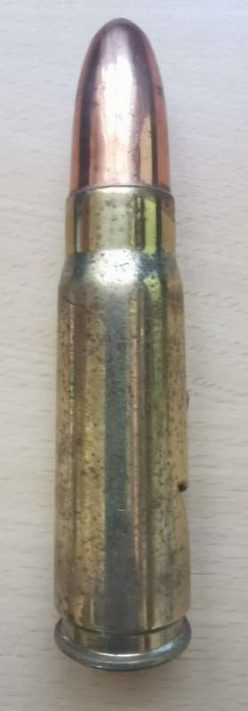 Rhodesia 20mm cartridge made into bottle opener - brass and copper