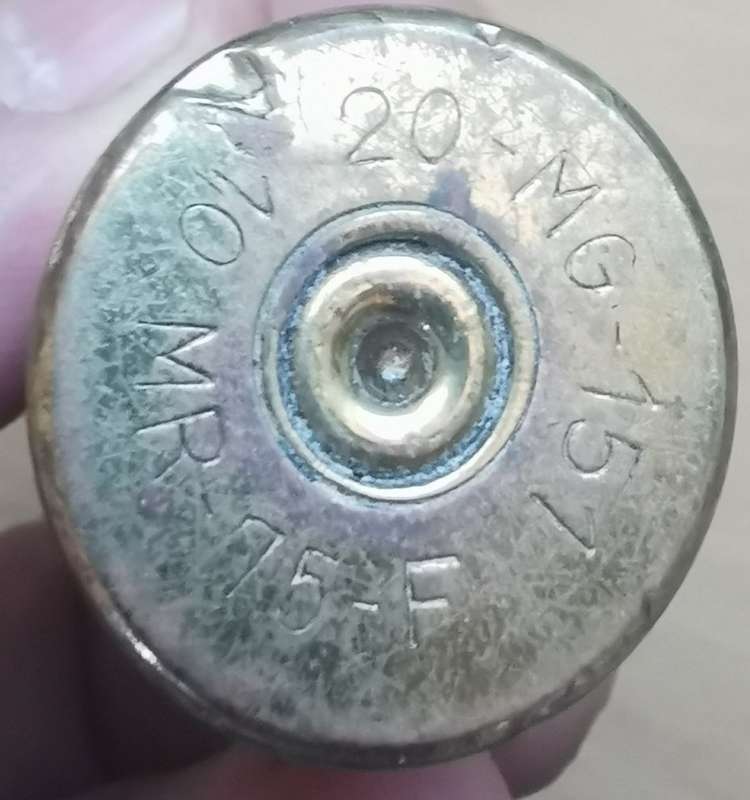 Rhodesia 20mm cartridge made into bottle opener - brass and copper