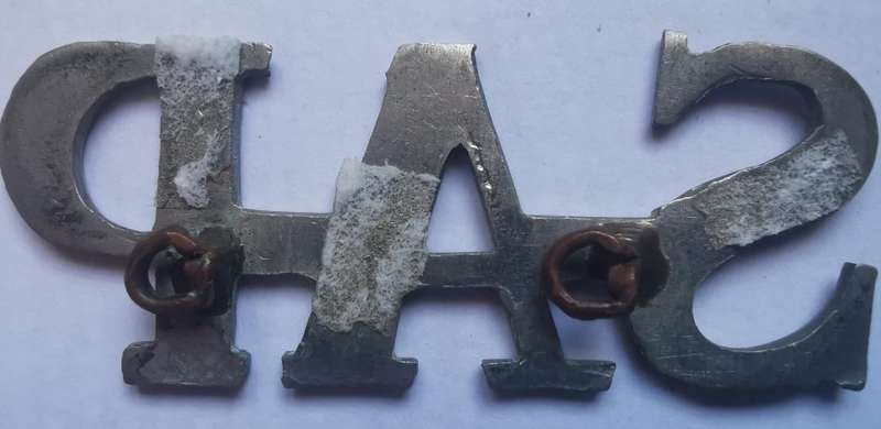SA Police white metal shoulder title worn by native police constables (CO2249)