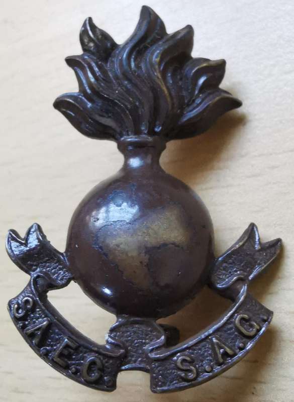SA Engineers Corps brass collar badge