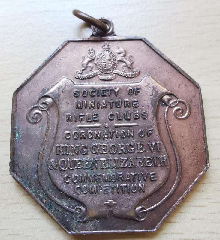 Society of Miniature Rifle Clubs 1937 Coronation Commemorative Competition medal - 2 of 2