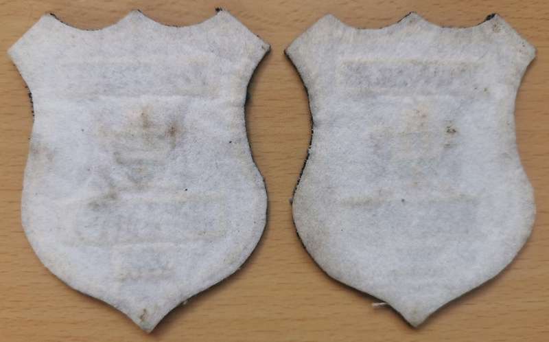 Vintage pair of Johannesburg Traffic Warden Verkeersopsigter badges