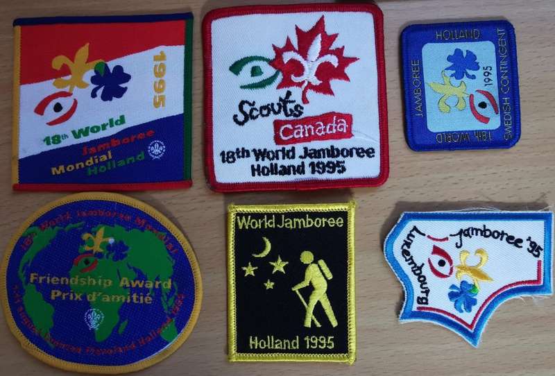 Boy Scouts Jamboree 1995 in Holland lot of 9 contingent patches