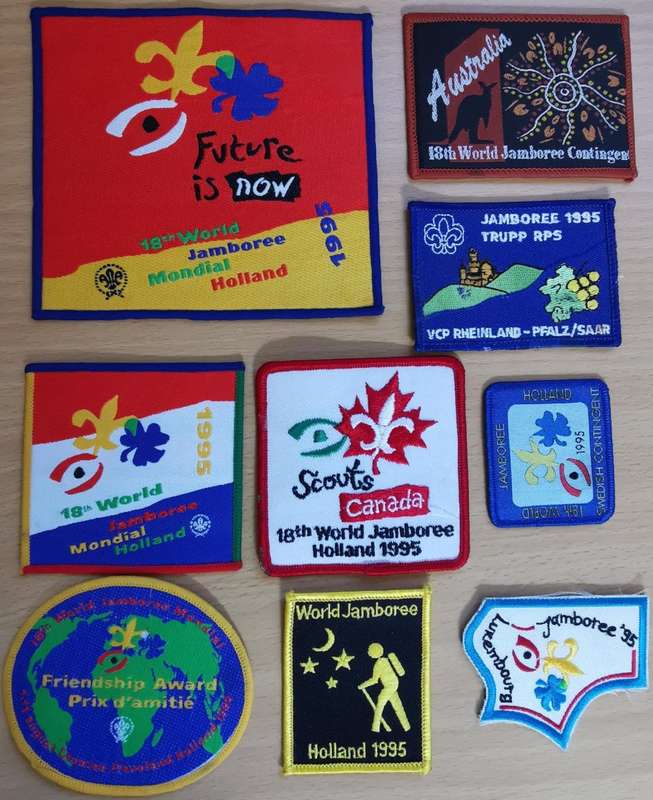 Boy Scouts Jamboree 1995 in Holland lot of 9 contingent patches