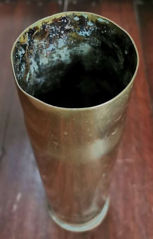 Rare French Hotchkiss 76mm (3-inch) artillery shell - no date