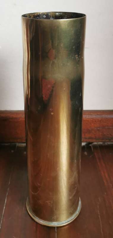 Rare French Hotchkiss 76mm (3-inch) artillery shell - no date