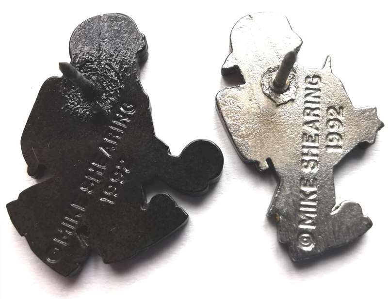Pair of excellent lapel pin firefighter badges from the 1992 World Firefighters Games in Las Vegas