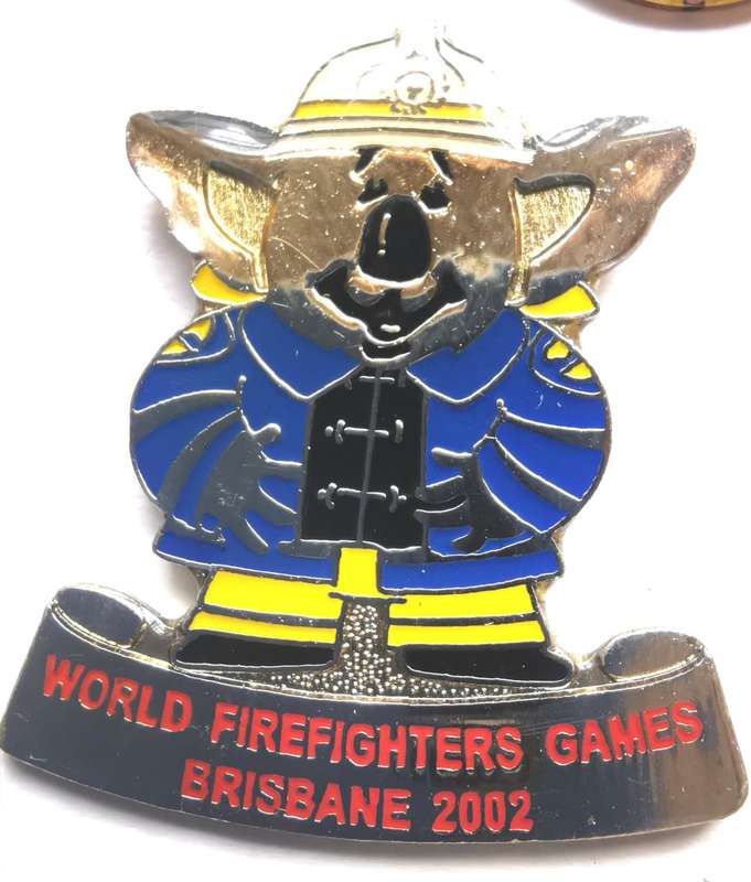 World Firefighters Games lot of 5 lapel pin badges - lot 1 of 2
