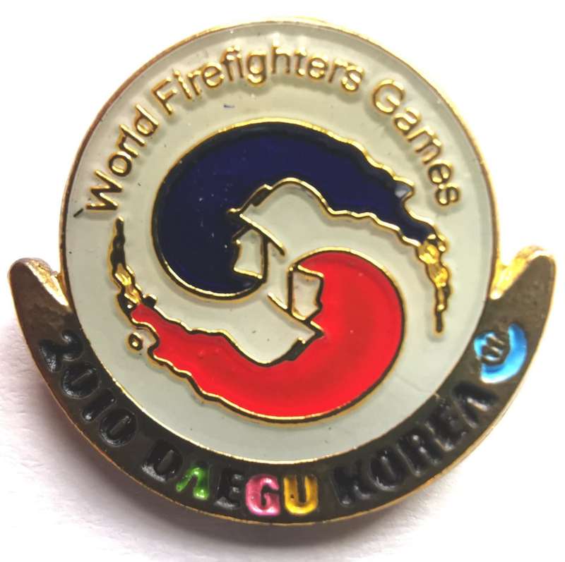 World Firefighters Games lot of 5 lapel pin badges - lot 1 of 2