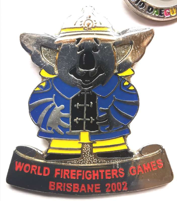 World Firefighters Games lot of 5 lapel pin badges - lot 2 of 2