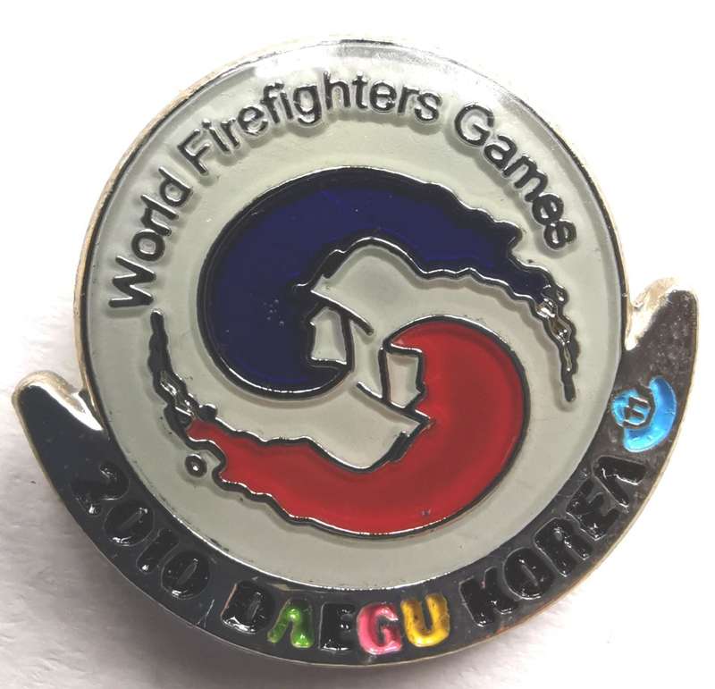 World Firefighters Games lot of 5 lapel pin badges - lot 2 of 2
