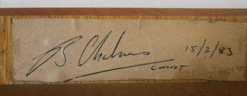 Transvaal Horse Artillery plaque, signed by Commandant Brent Chalmers 1983