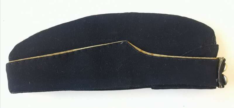 WW2 SA Army Staff Corps officer's side cap, by John Scott of Pretoria, with name tag