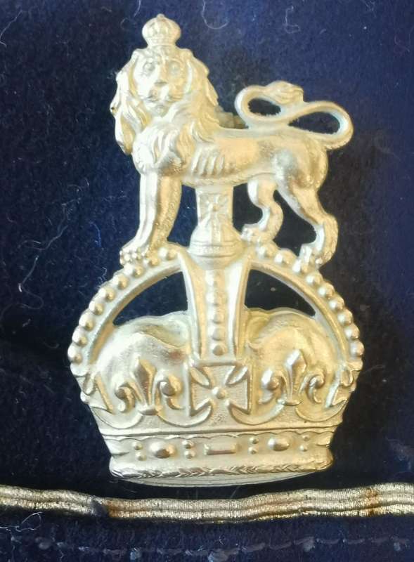 WW2 SA Army Staff Corps officer's side cap, by John Scott of Pretoria, with name tag