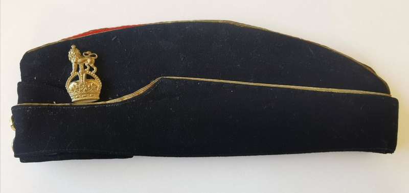 WW2 SA Army Staff Corps officer's side cap, by John Scott of Pretoria, with name tag