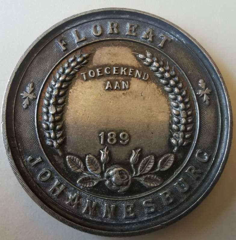 Rare ZAR Witwatersrand Landbouw Genootschap medal 1890s