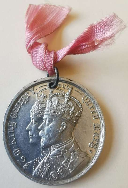 George V coronation medallion 1911, aluminium - great condition