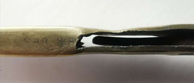 Old SA Railways Riteha straight cutthroat razor made in Germany