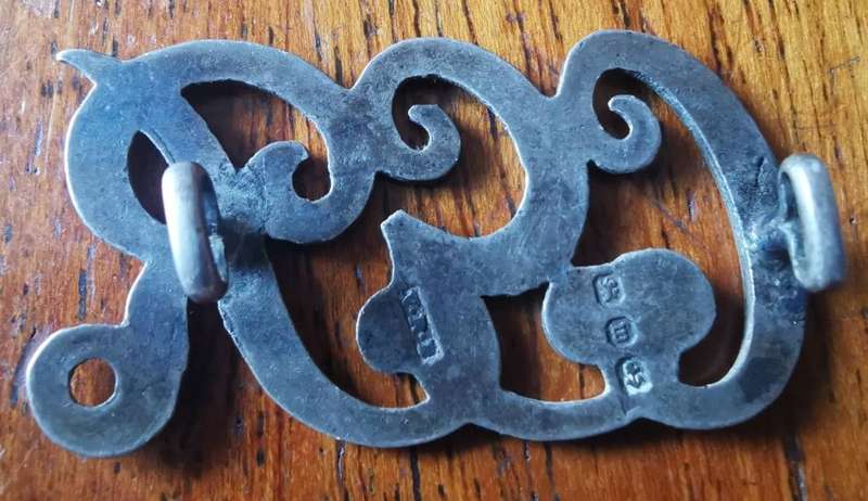 Rare 1896 silver hallmarked Cape Government Railways (CGR) cap badge - CO1875