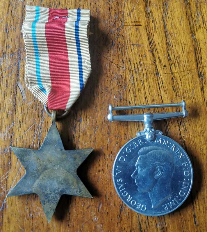 WW2 Africa Star and Defence Medal unnamed