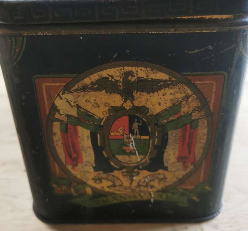 Very rare early 1900s SA Union Nectar Tea tin showing pre-Union colonies