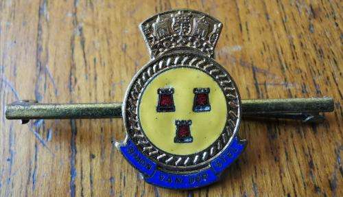 SAS Simon van der Stel ship`s crest lapel badge